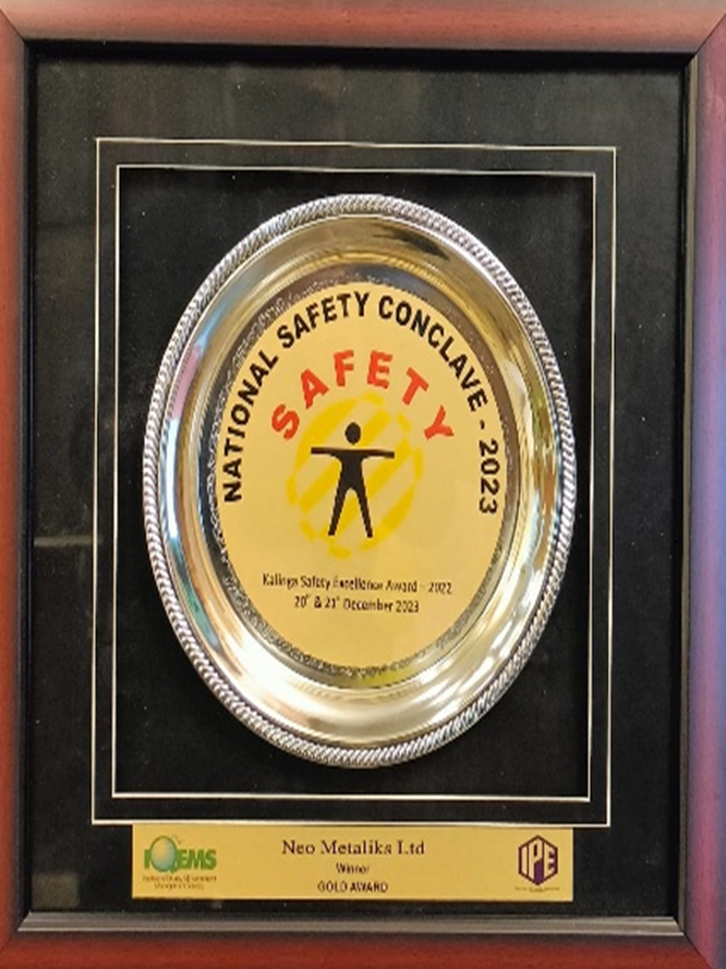 The Kalinga Safety Excellence Gold